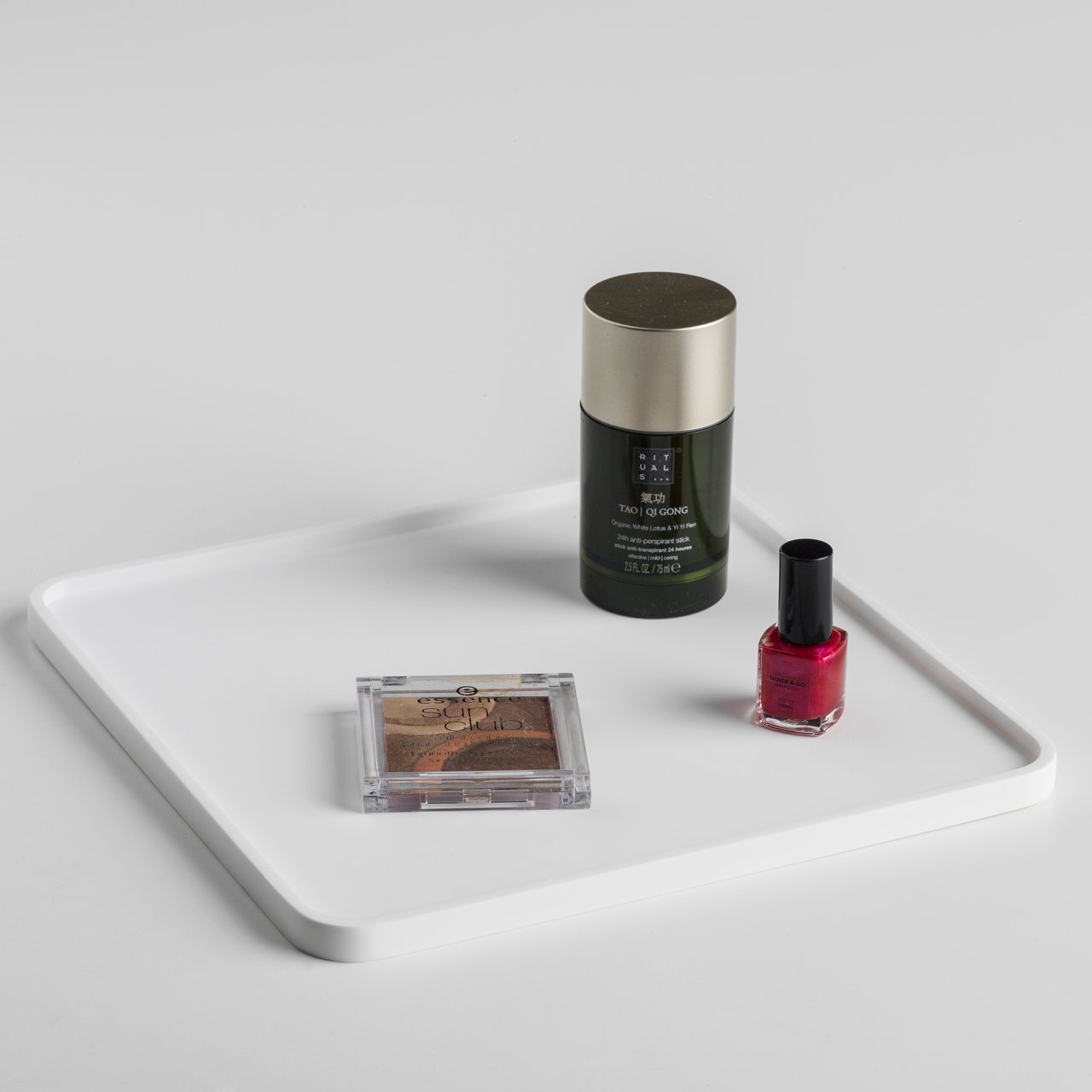 Balmani Testa Kosmetikschale, Solid Surface, weiß, 25 x 25 cm