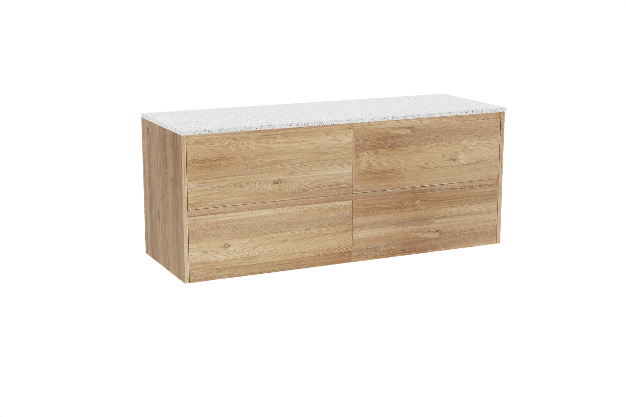 Storke Seda meuble salle de bains avec tablette pour vasques Tavola