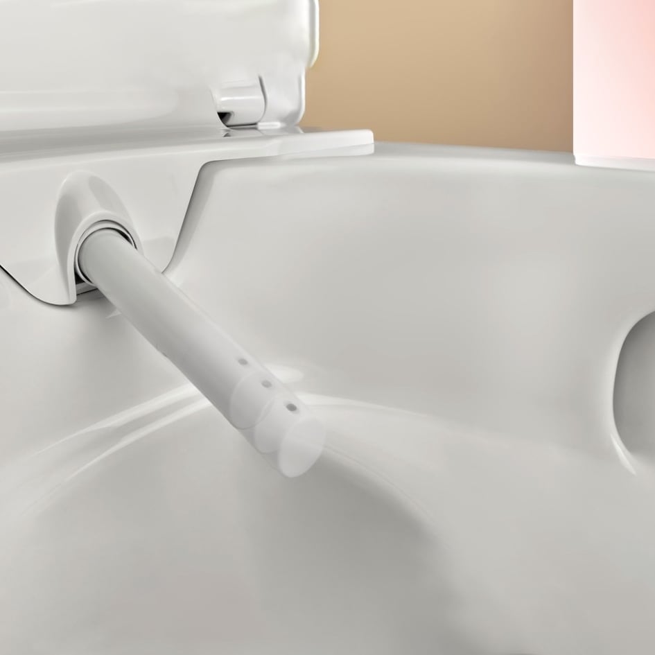 Geberit Aquaclean Alba WC Japonais Blanc Brillant bride de rinçage fine