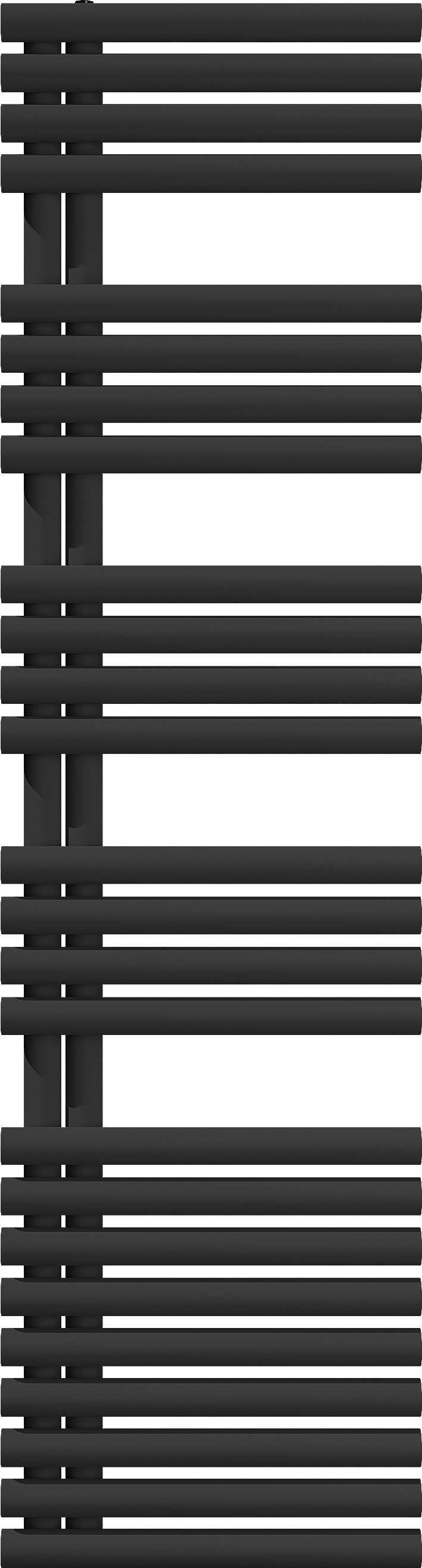 Vipera Avila enkele handdoekradiator 50 x 187 cm elektrische verwarming mat zwart middenaansluiting 800W, weerstand inbegrepen