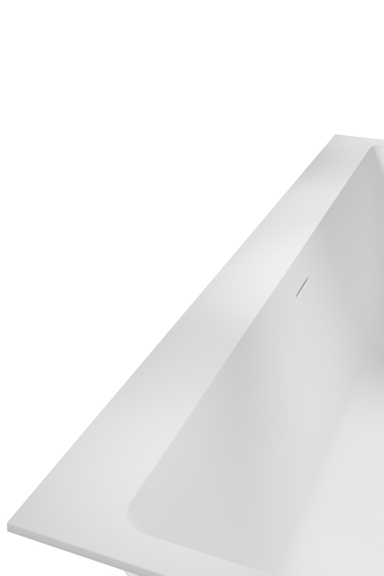 Balmani Kantiga tweepersoons inbouwbad 180 x 80 cm Solid Surface mat wit