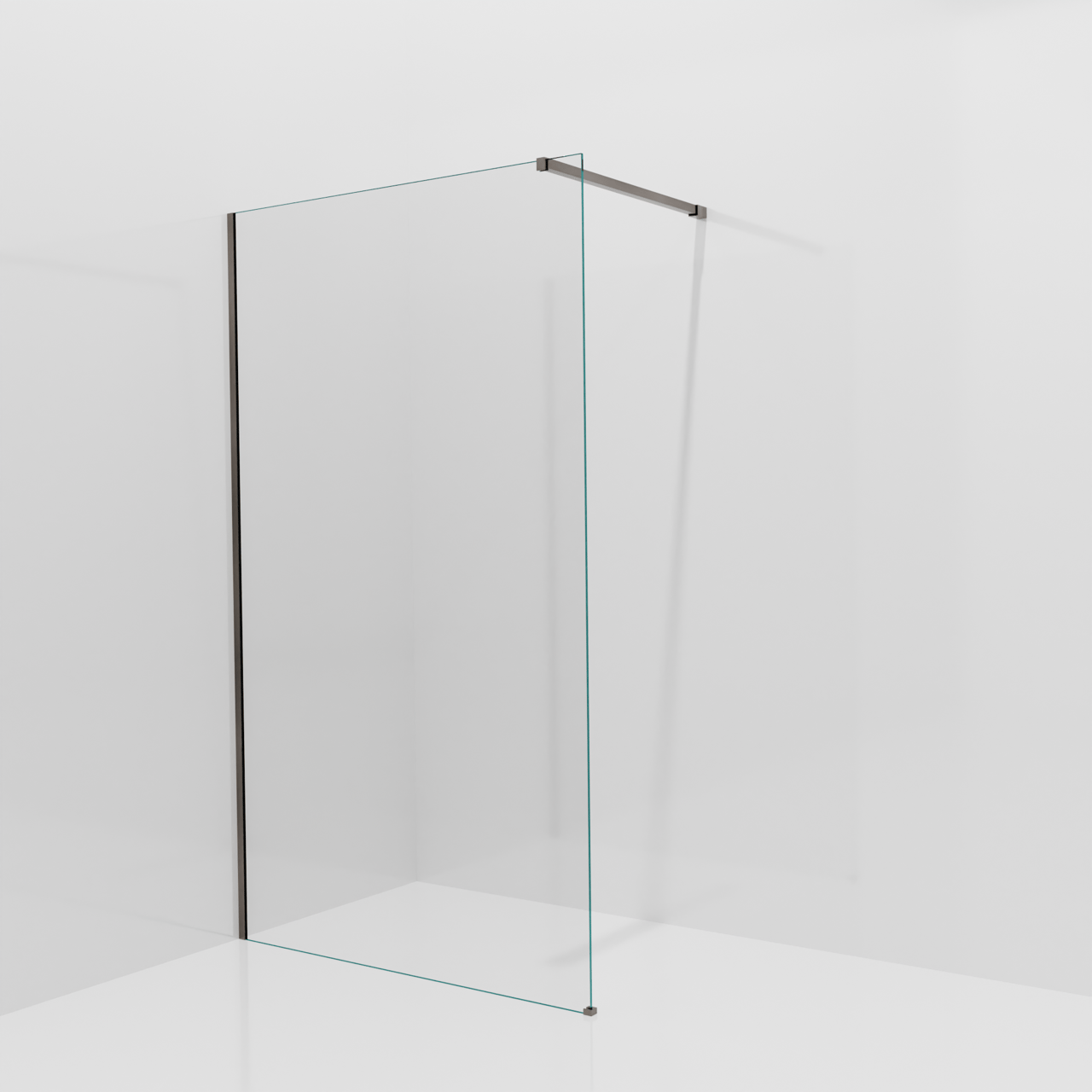 Balmani Modular inloopdouche: 120 x 200 cm, Helder glas met coating, Brushed GunMetal profielen