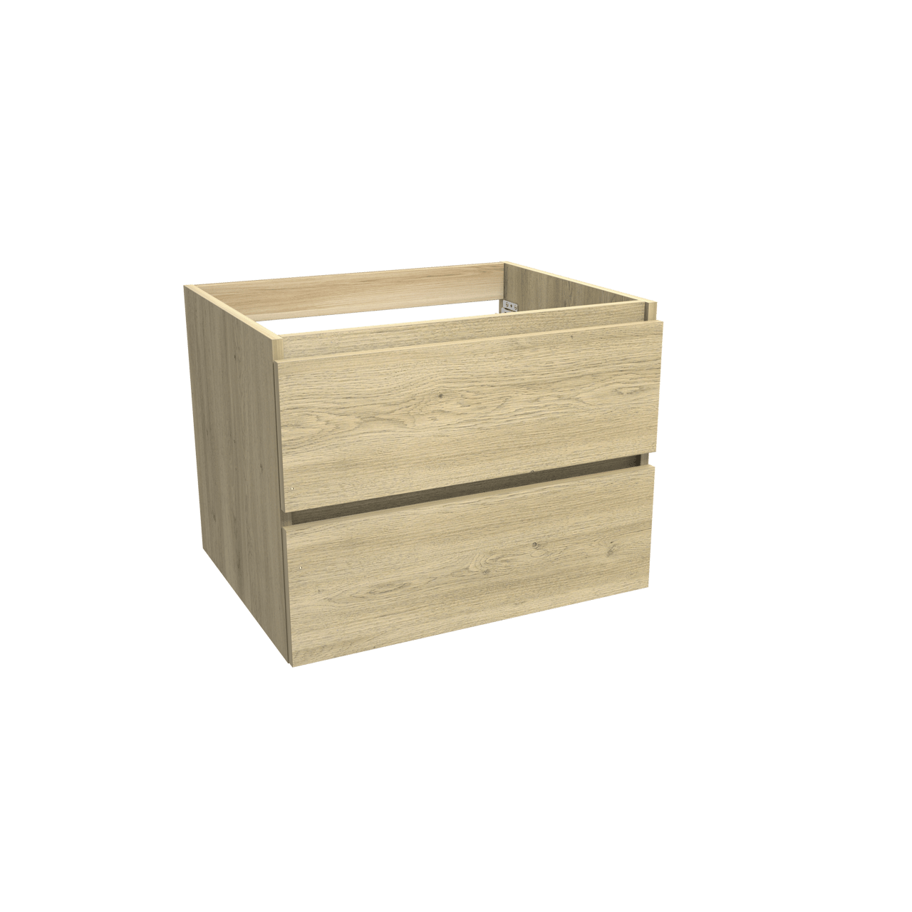 Balmani Lucida zwevende wastafelonderkast 67,5 x 55 cm verweerd eiken 2 lades