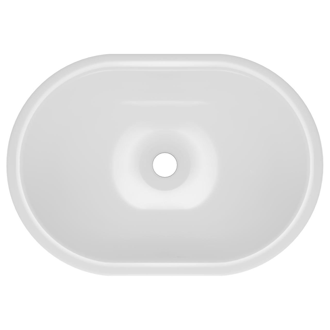 Storke Intra vasque à encastrer marbre composite brillant ovale 50 x 35 cm