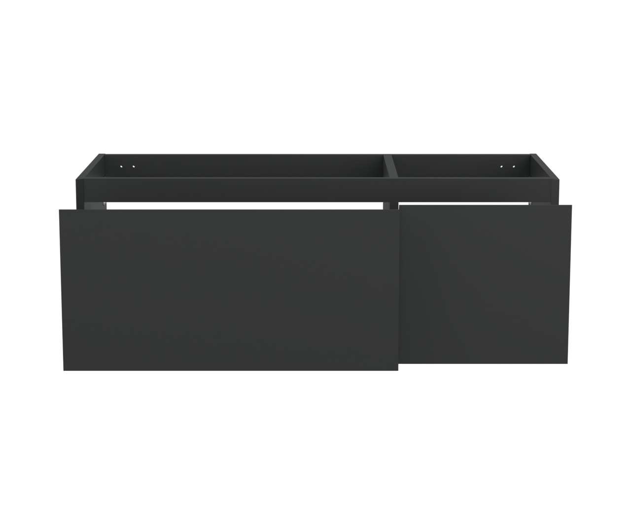 Balmani Idra zwevende wastafelonderkast 135 x 55 cm asymmetrisch links mat zwart 4 lades
