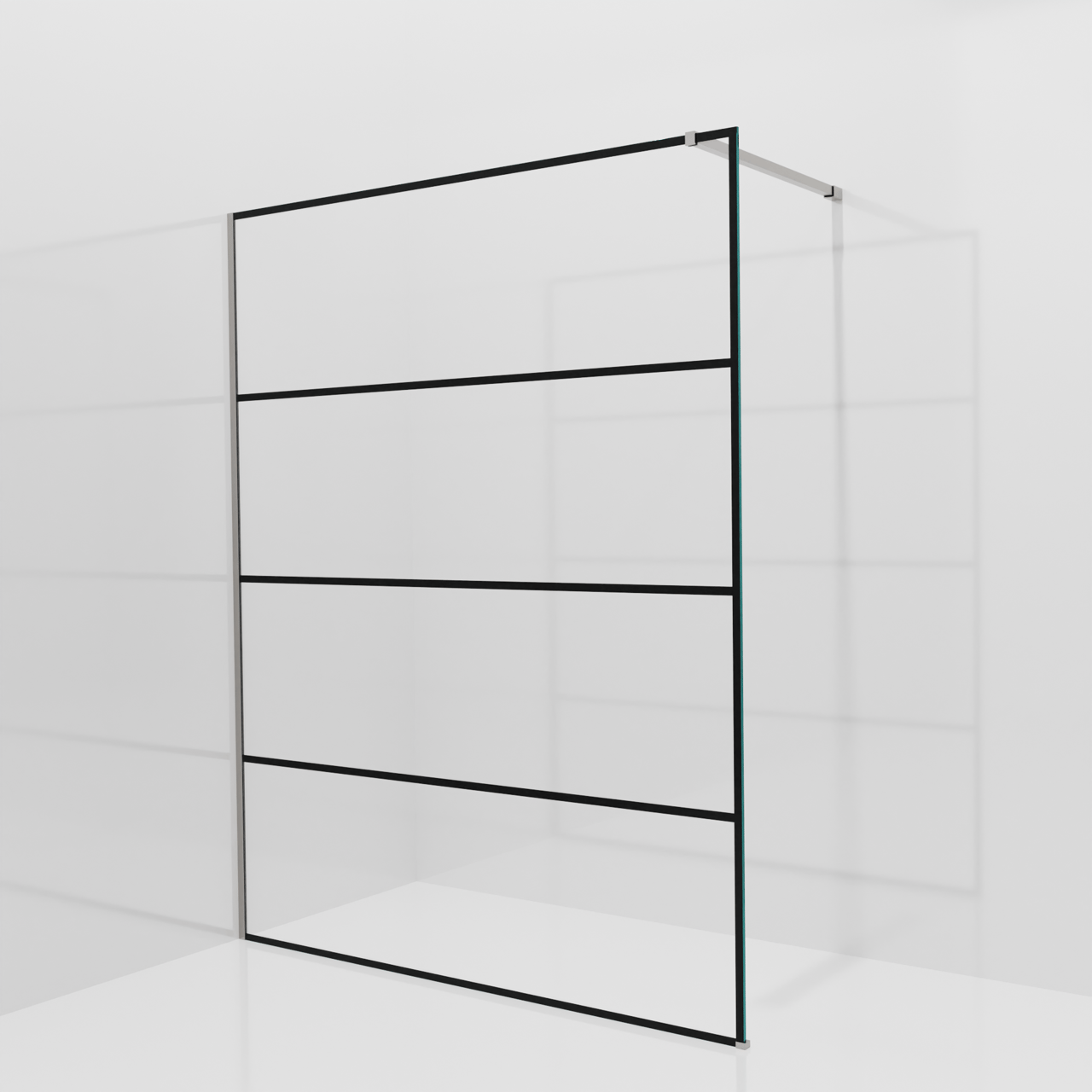 Balmani Modular inloopdouche: 160 x 200 cm, Lined, Brushed Inox profielen