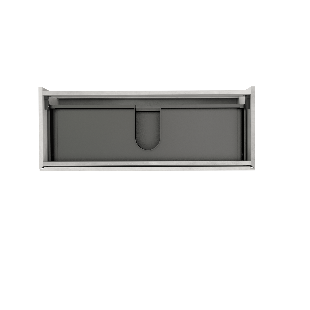 Storke Edge zwevende wastafelonderkast 100 x 40 cm beton zilvergrijs 2 lades