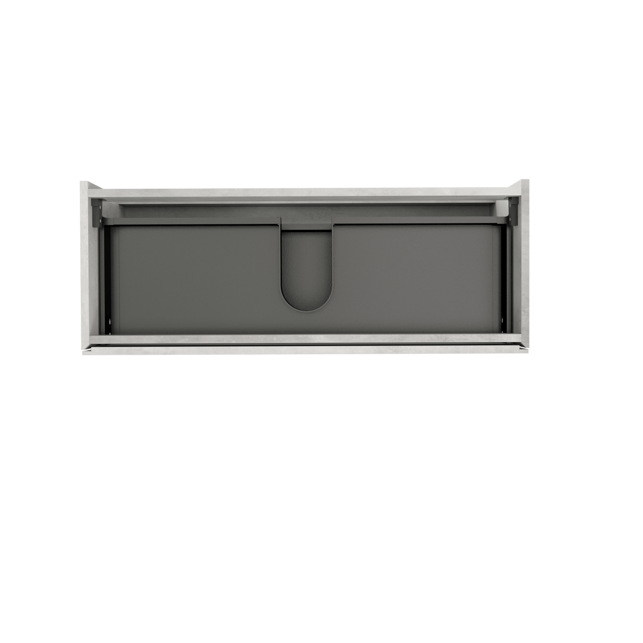 Storke Edge zwevende wastafelonderkast 100 x 40 cm beton zilvergrijs 2 lades