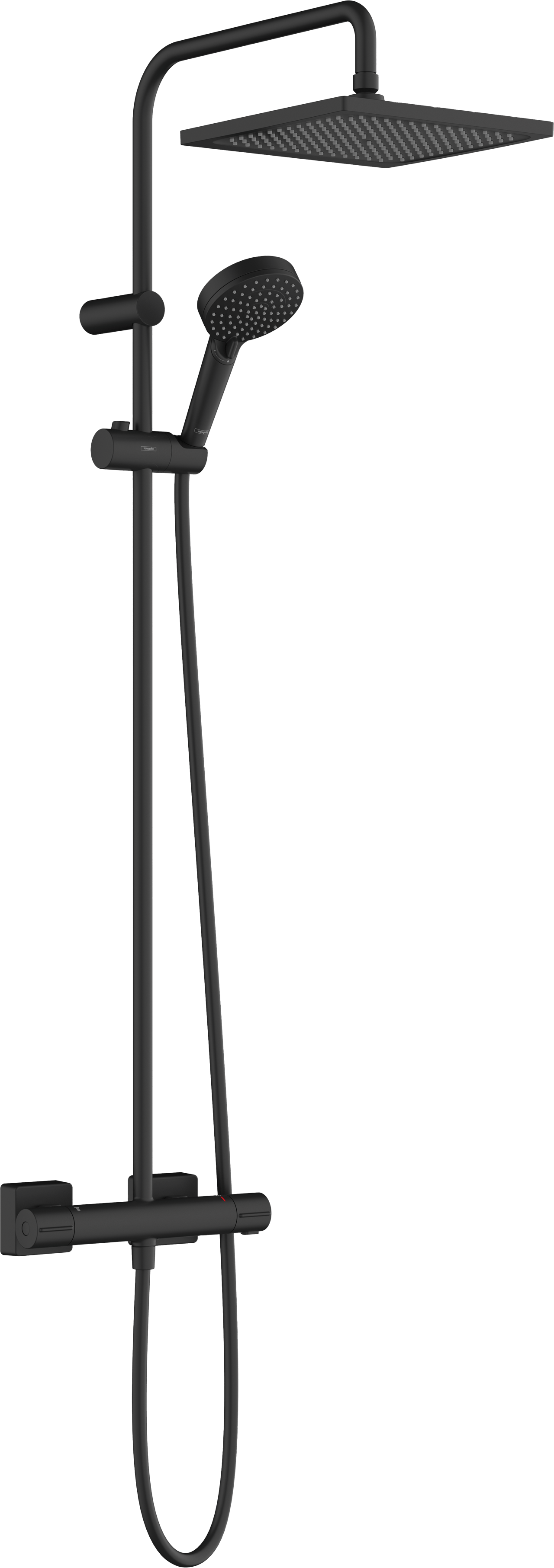 Hansgrohe Vernis Shape thermostatische kraan regendoucheset Mat Zwart