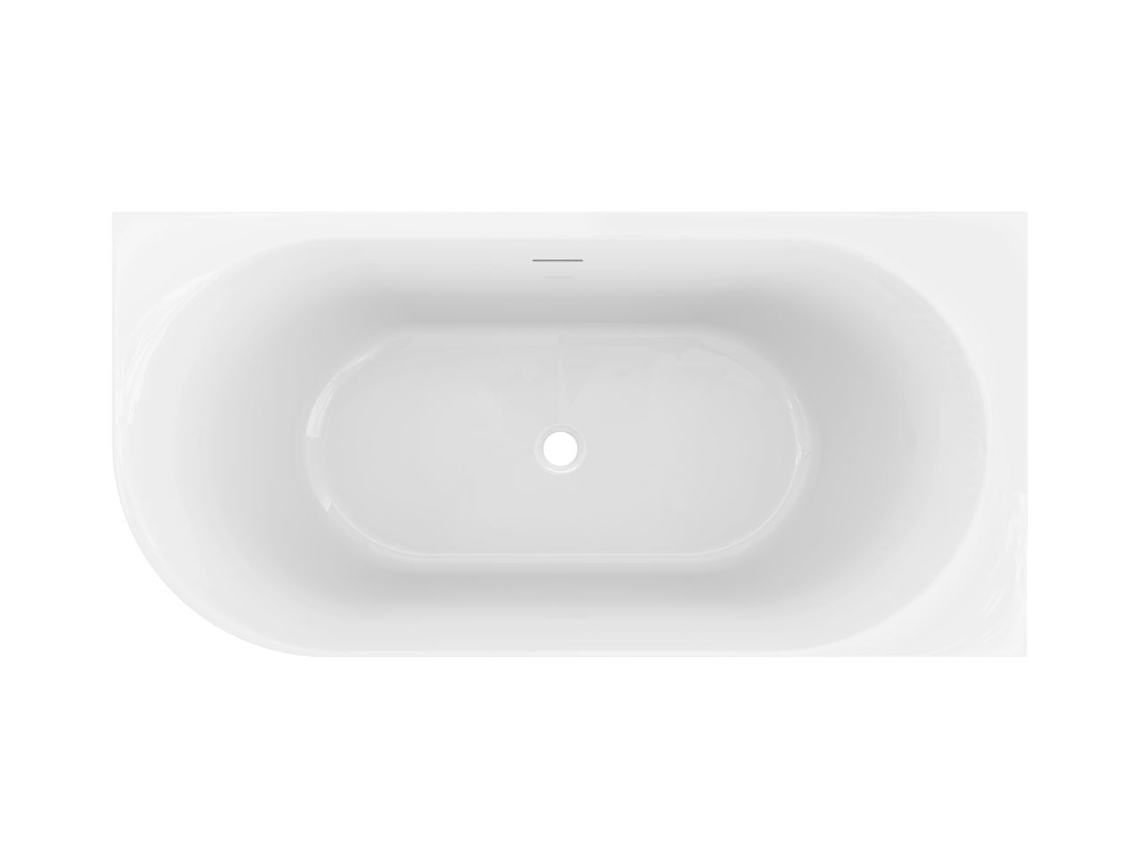 Luca Varess Otello tweepersoons hoekbad rechts 170 x 80 cm acryl Glanzend Wit