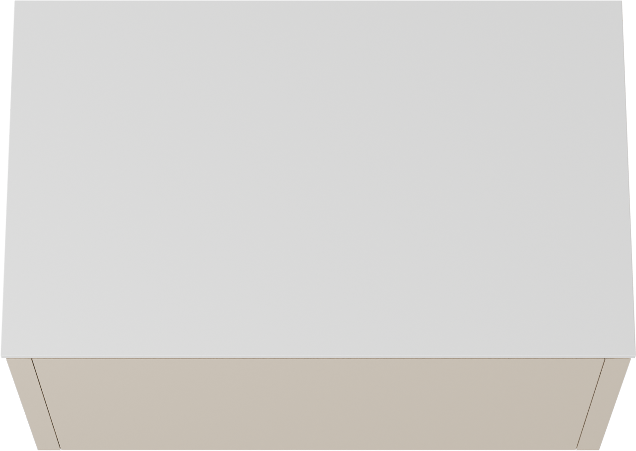 Balmani Eclips meuble salle de bains suspendu 90 x 55 cm Sandbeige avec Stretto tablette simple en Solid Surface blanc mat