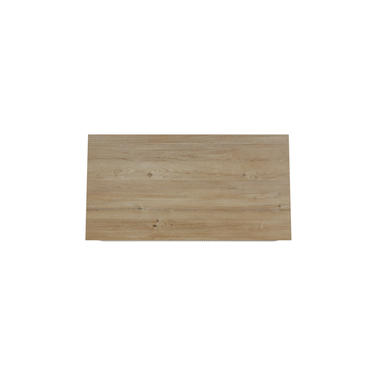 Storke Ribs meuble salle de bains suspendu 100 x 52 cm chêne brut avec Panton tablette simple en mélaminé chêne brut, Nervure droite symétrique verticale