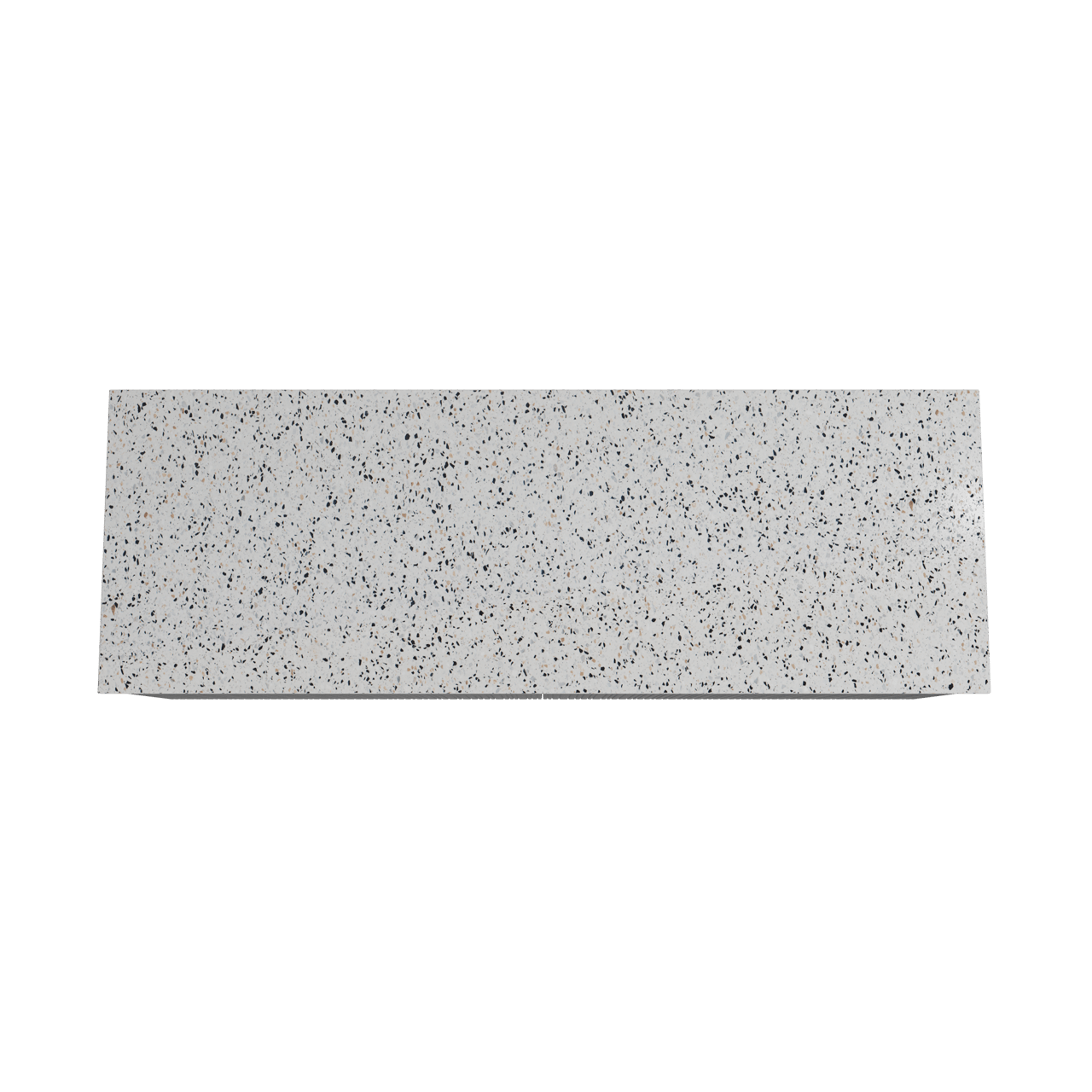 Storke Ribs meuble salle de bains suspendu 150 x 52 cm chêne noir avec Tavola tablette simple ou double en blanc/noir mat terrazzo, Nervure droite asymétrique verticale