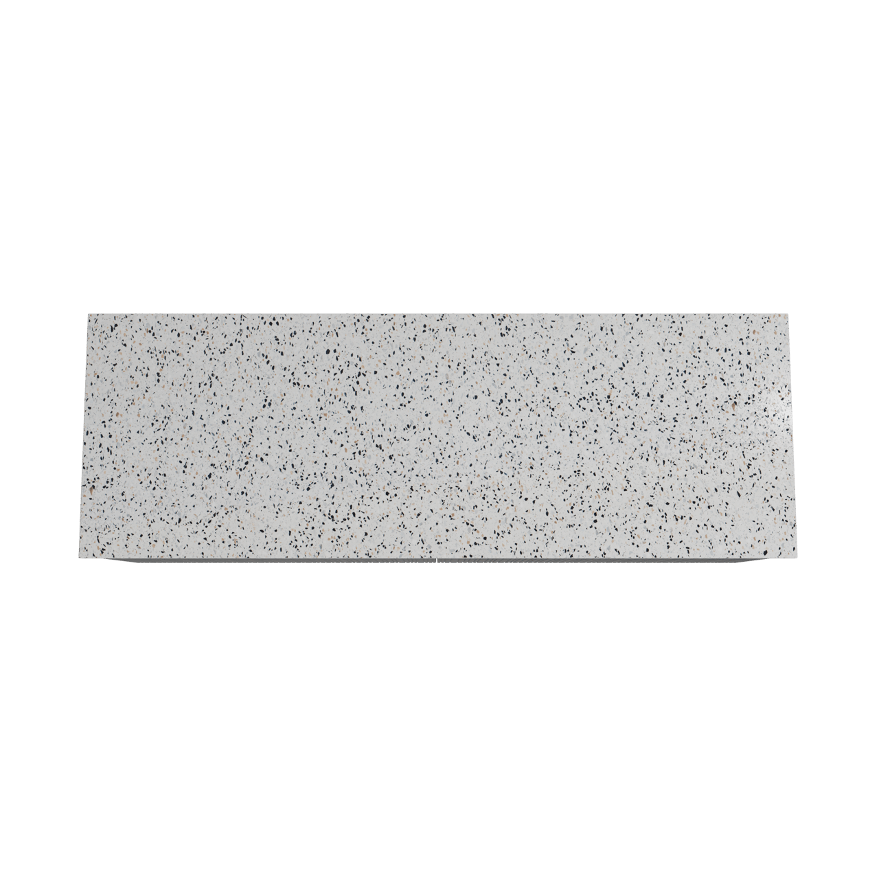Storke Ribs zwevend badkamermeubel 150 x 52 cm zwarte eik met Tavola enkel of dubbel tablet in mat wit/zwart terrazzo, Verticale asymmetrische rechte ribbel