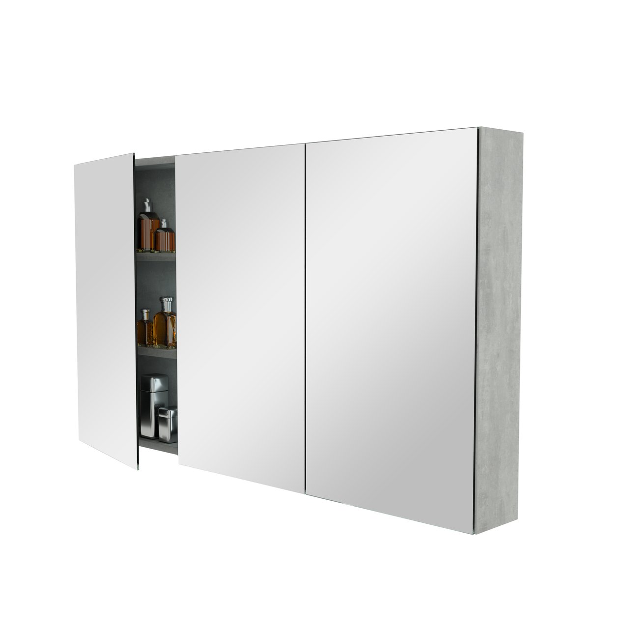 Storke Reflecta spiegelkast 130 x 75 cm beton donkergrijs