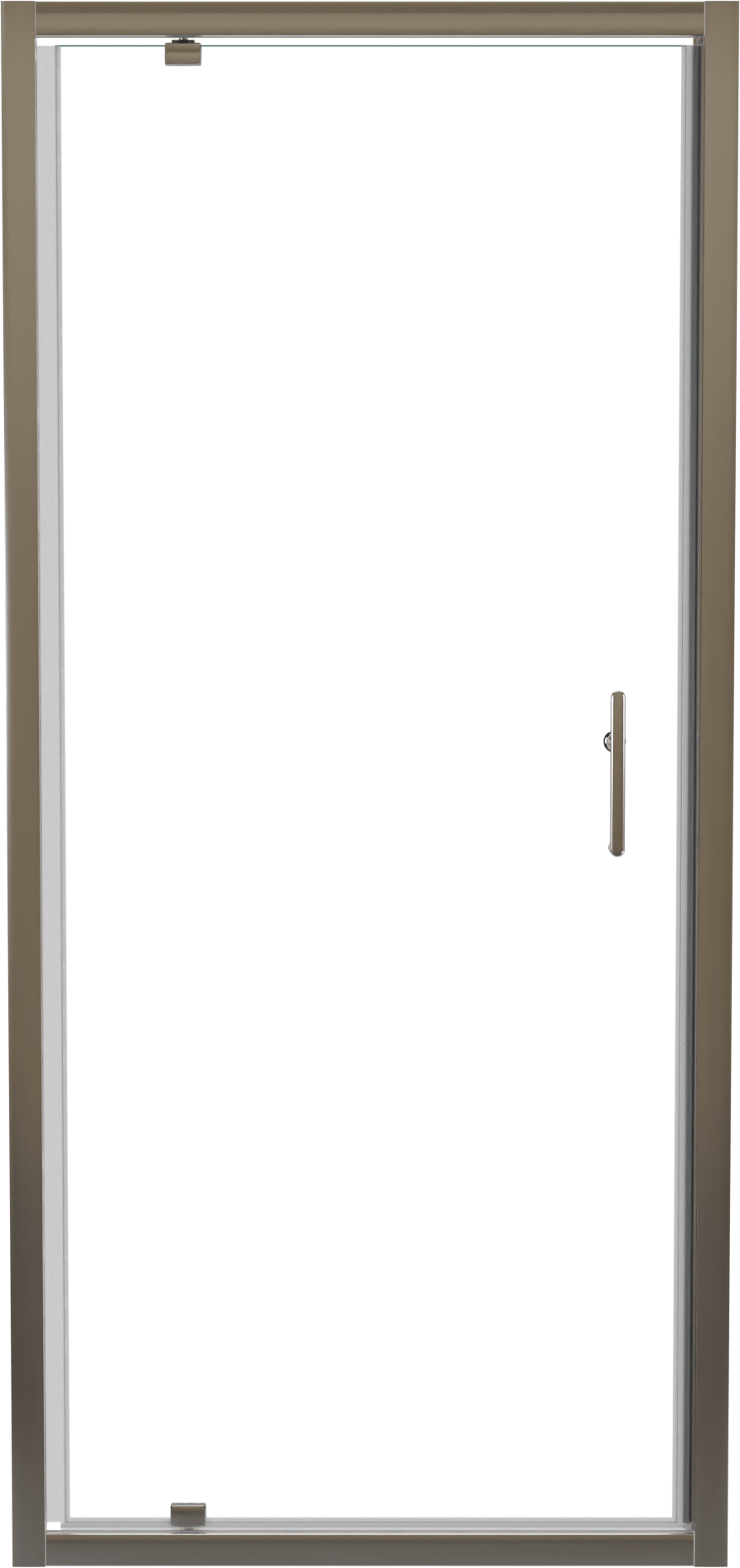 Linie Cadiz douche draaideur 90 cm x 190 cm Helder glas Brushed Chrome profiel