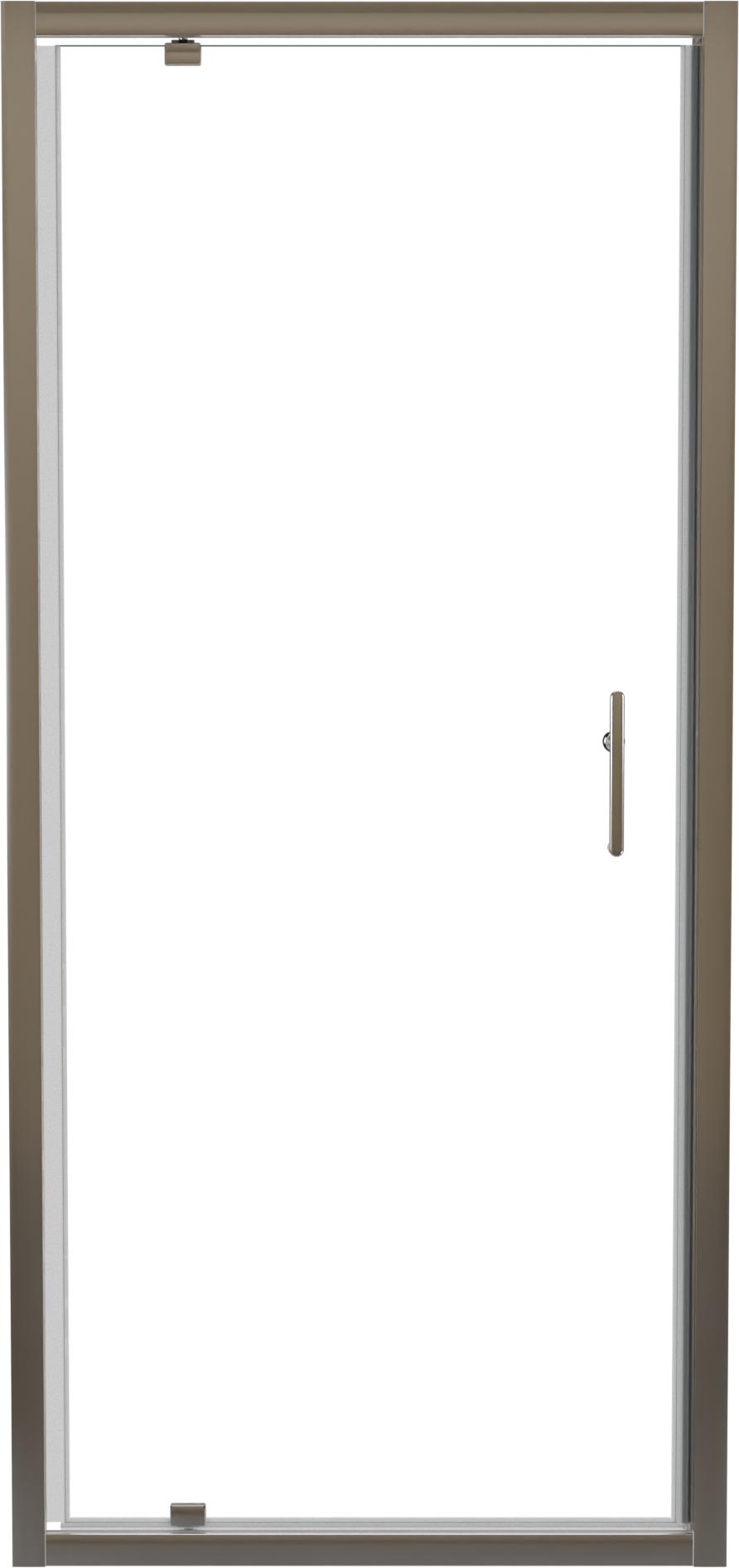 Linie Cadiz douche draaideur 90 cm x 190 cm Helder glas geborsteld chroom profiel