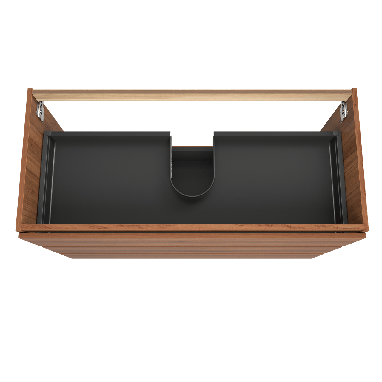 Balmani Lucida stehender Bad-Unterschrank, 120 x 55 cm, Nussbaum, 3 Schubladen