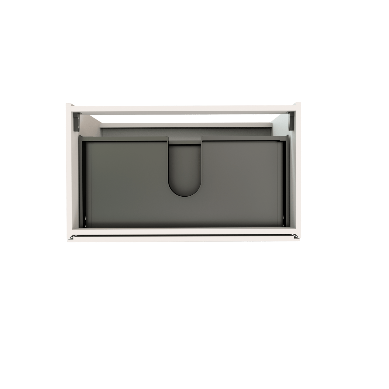 Storke Edge meuble sous-lavabo a poser 80 x 46 cm blanc mat 3 tiroirs