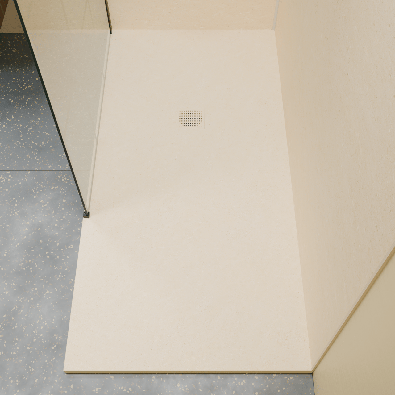 Luca Varess Suite Duschwanne 180 x 90 cm Marmorkomposit Dizzy Cream