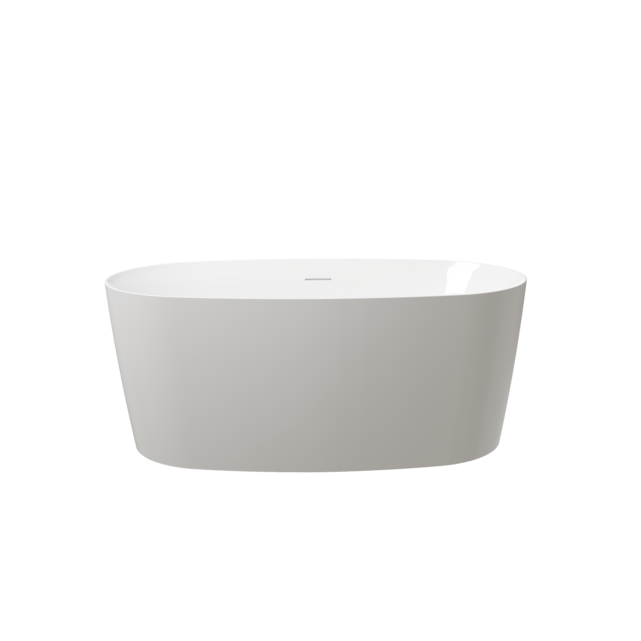 Luca Varess Sutilo Freistehende Badewanne: 140 x 70 cm, Acryl, Weiß Glänzend