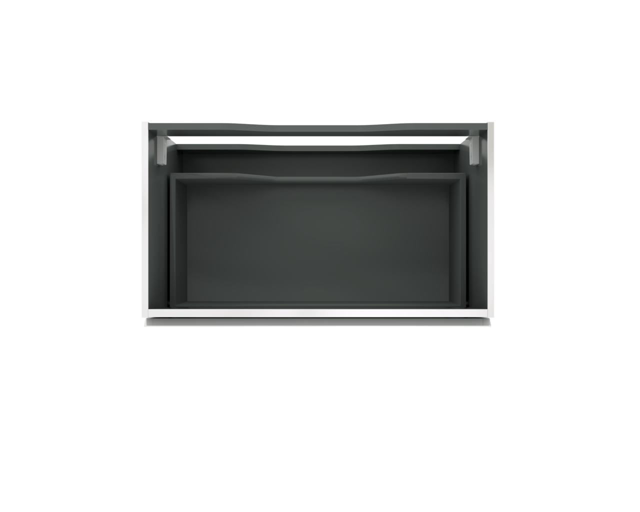 Linie Lado meuble sous-lavabo suspendu 80 x 46 cm Blanc Brillant 1 tiroir