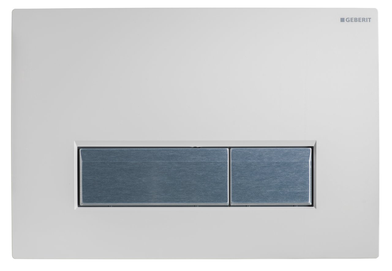 Sigma40 plaque de commande matériel synthétique blanc brillant pour réservoir encastré Geberit Duofresh