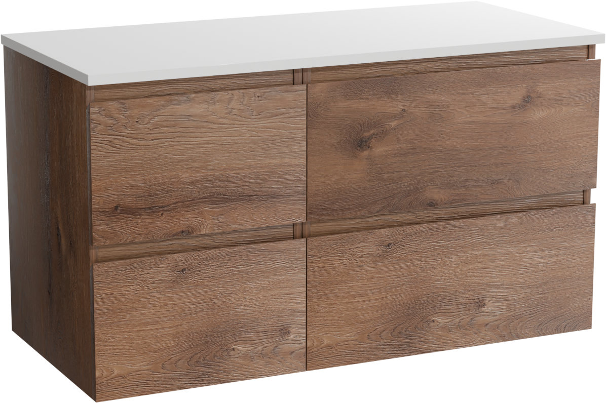 Linie Lado meuble salle de bains avec tablette pour vasques Lado