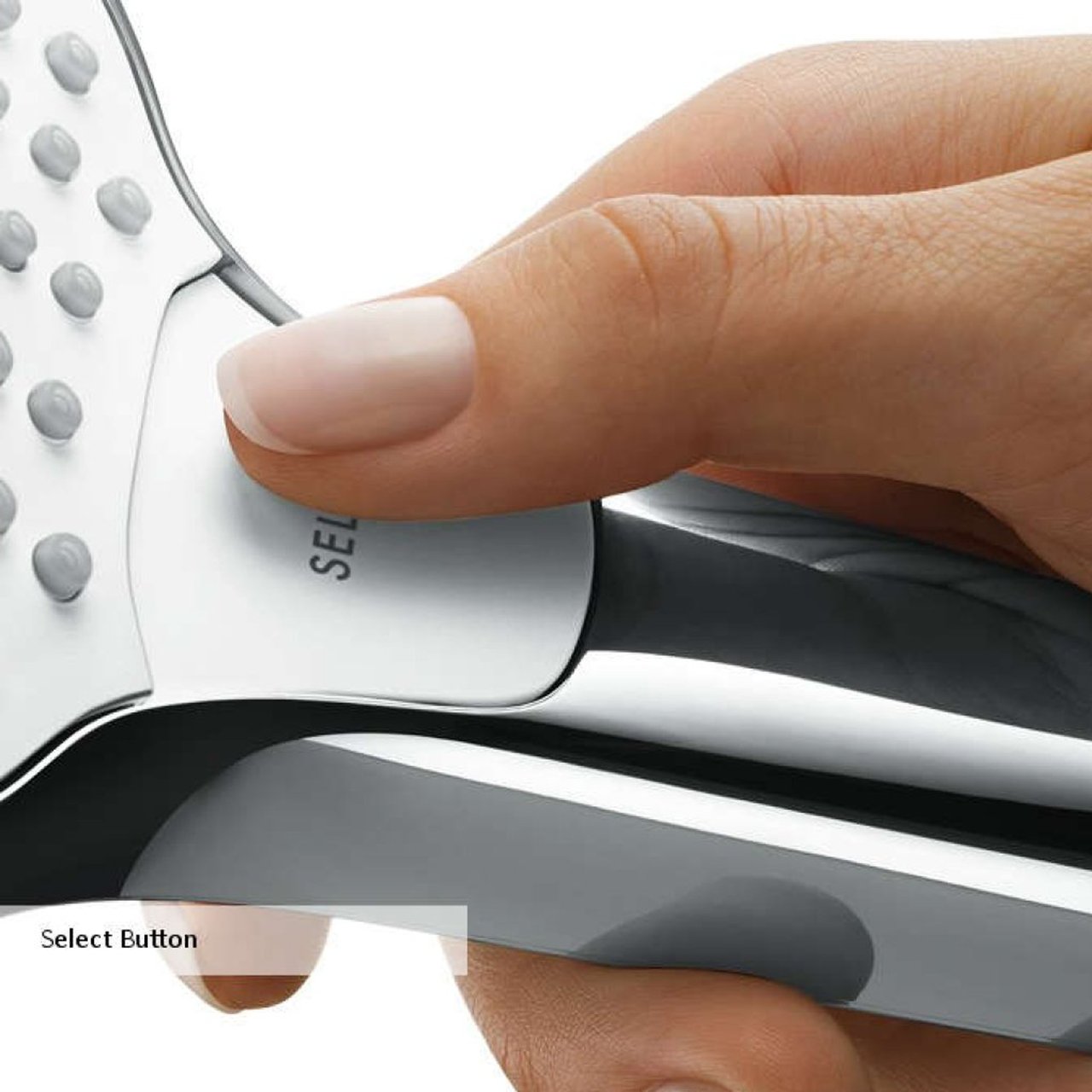 Hansgrohe Croma Select S Ecosmart Handbrause: 3jet, Chrom und Weiß Glänzend