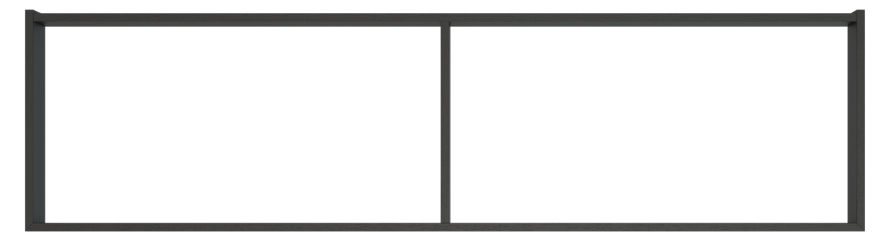 Balmani Lucida Sockel für Bad-Unterschrank, Eiche schwarz, 180 x 55 cm