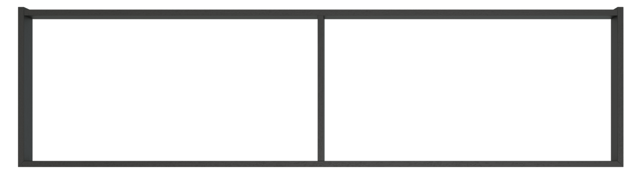 Balmani Lucida Sockel für Bad-Unterschrank, Eiche schwarz, 180 x 55 cm