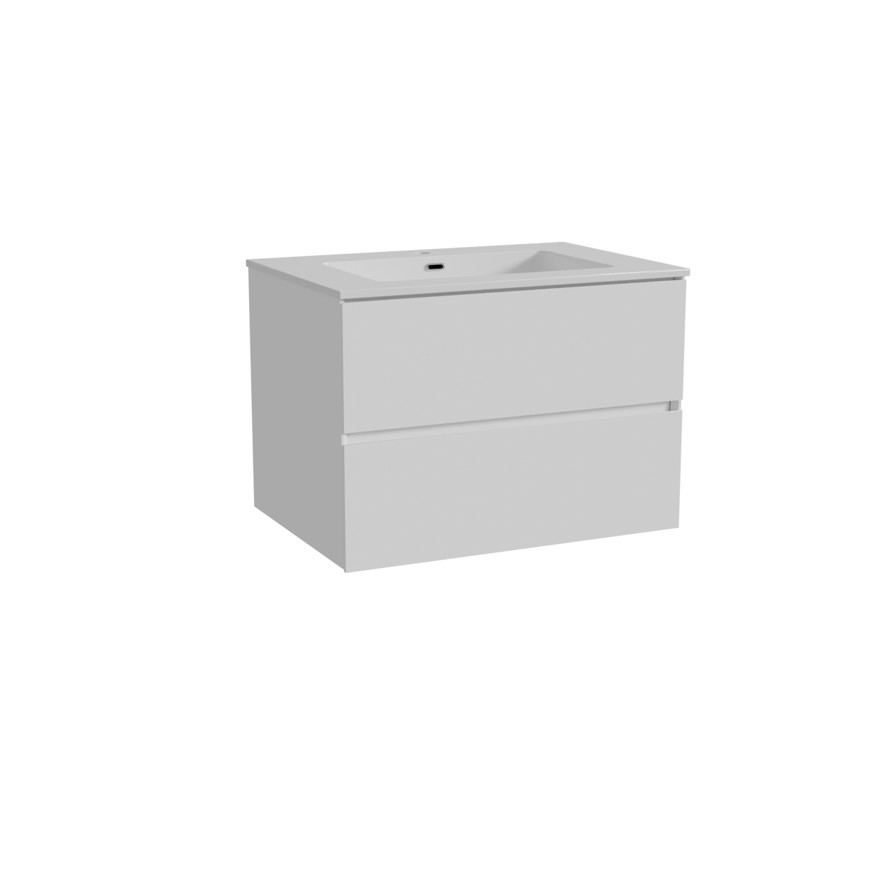 Storke Edge meuble salle de bains suspendu 75 x 52 cm blanc brillant avec Diva plan simple en marbre composite blanc brillant