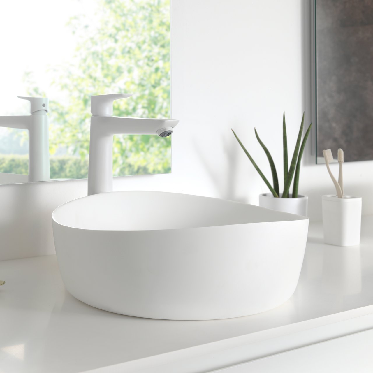 Balmani Jezi waskom matte Solid Surface rond Ø 37,5 cm