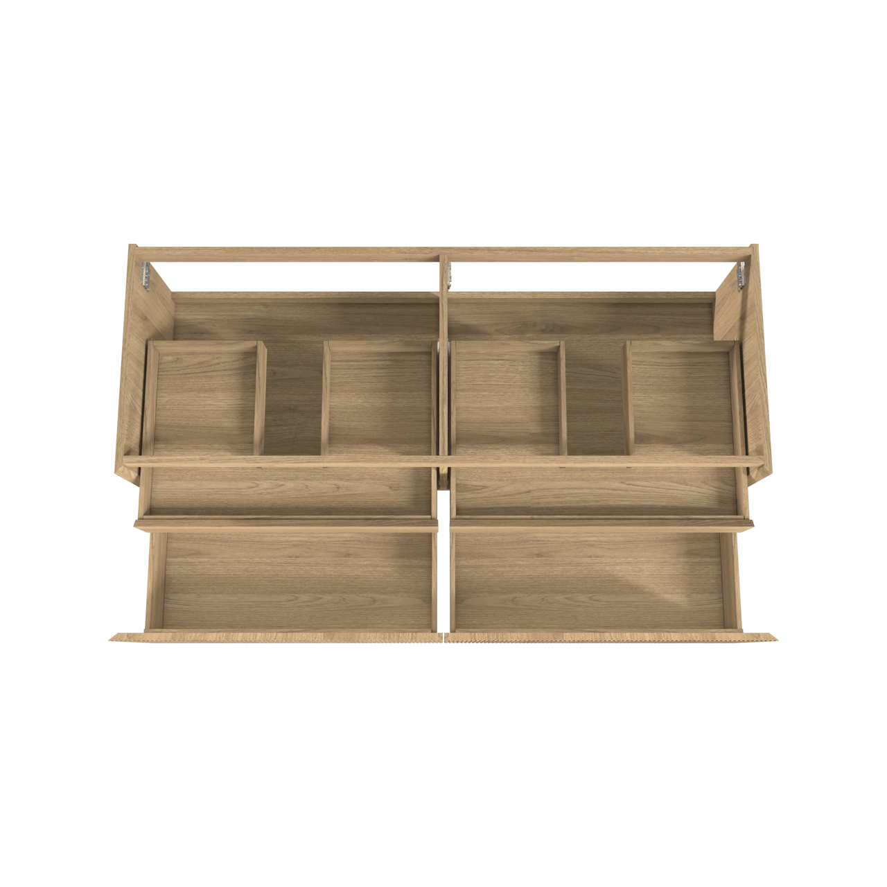 Balmani Fila zwevende wastafelonderkast 150 x 55 cm fineer naturel eiken 2 lades