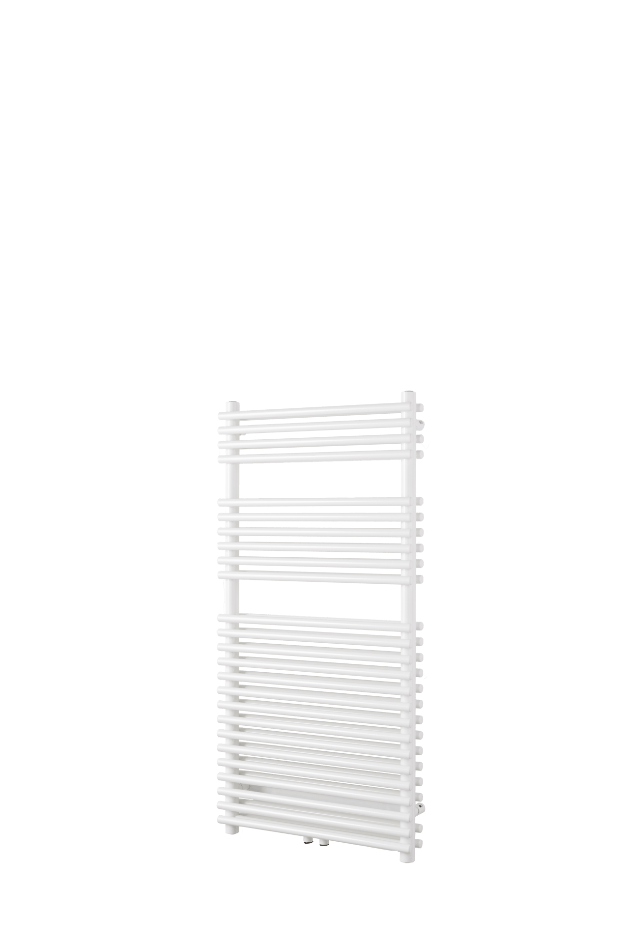 Vipera Alegria sèche-serviettes double 60 x 120 cm chauffage électrique blanc brillant raccordements latéral et central possibles 1.192W, résistance incluse