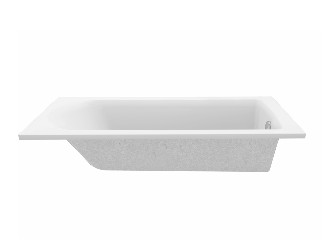 Luca Varess Rosala 1-Personen-Einbaubadewanne: 180 x 80 cm, Acryl, Weiß mat