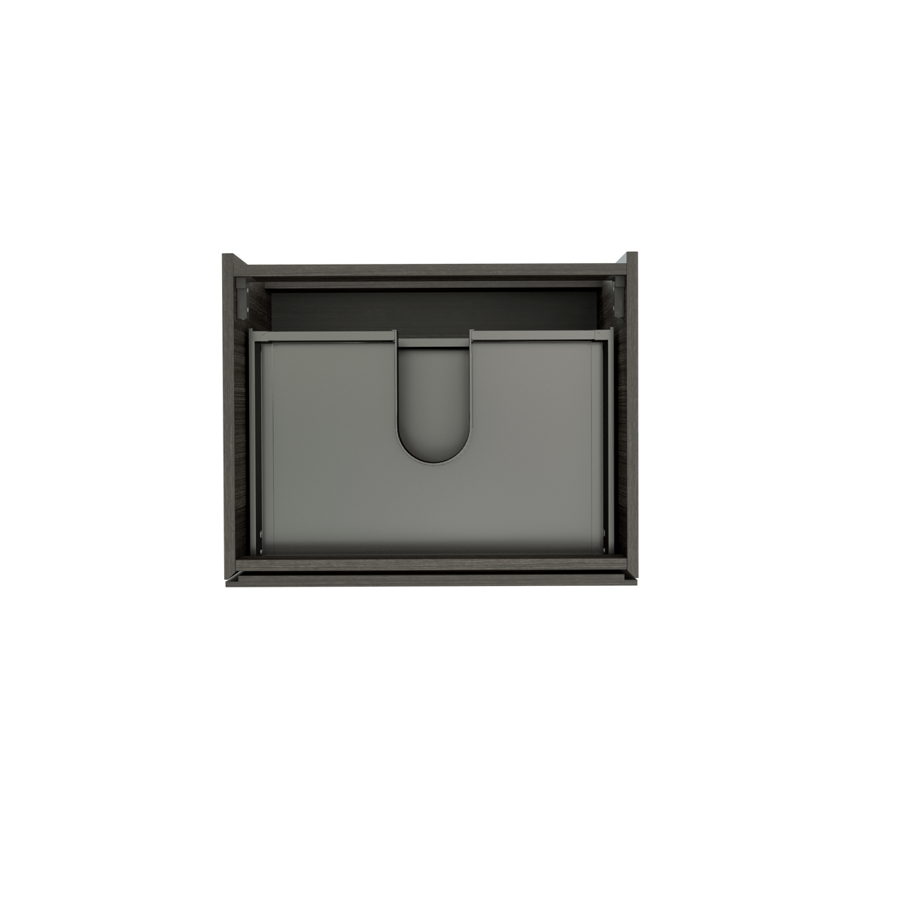 Storke Edge zwevende wastafelonderkast 65 x 52 cm donkere eik 2 lades