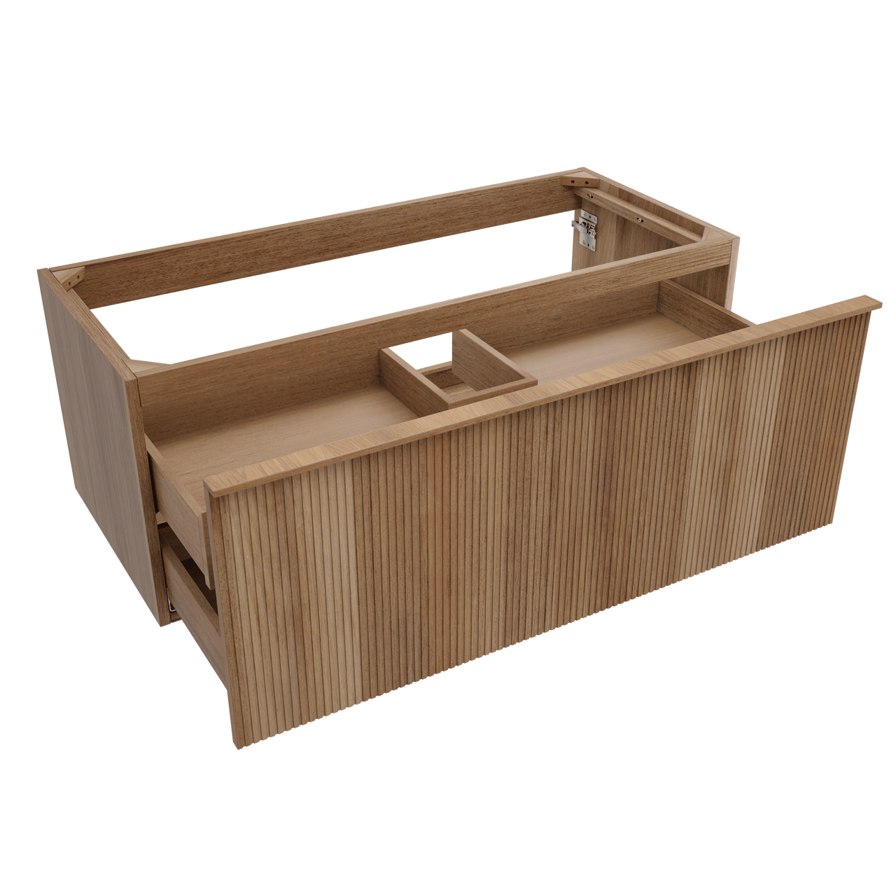 Balmani Forma zwevende wastafelonderkast 120 x 55 cm teakhout 2 lades