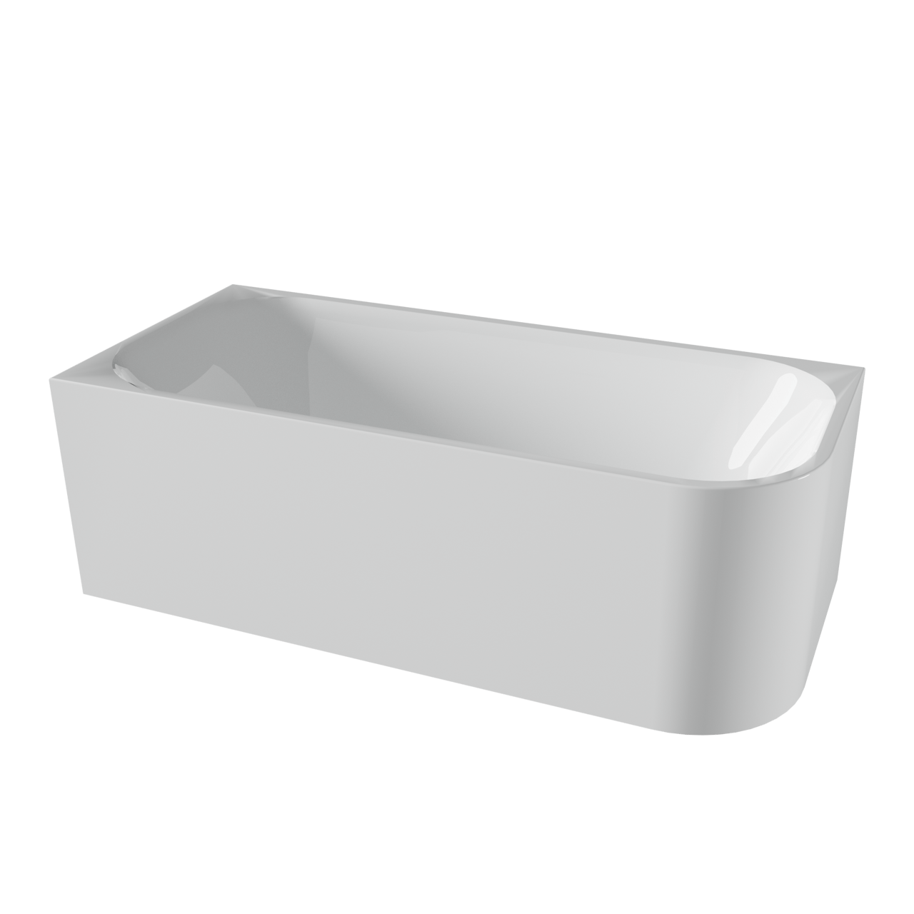 Luca Varess Mezzo 2-Personen-Eckbadewanne: links, 180 x 80 cm, Acryl, Weiß glänzend