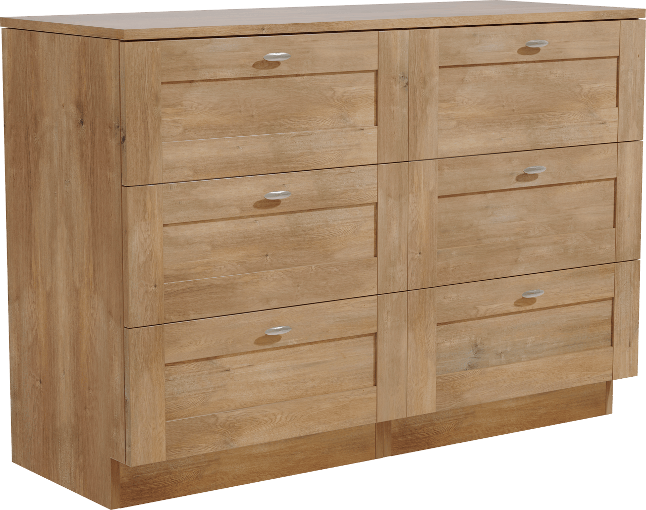 Linie Classo freistehendes Möbelstück Set: 120 x 46 cm, Naturbelassene Eiche, mit Lado Einzel- oder Doppel Waschtischplatte, Melamin Naturbelassene Eiche