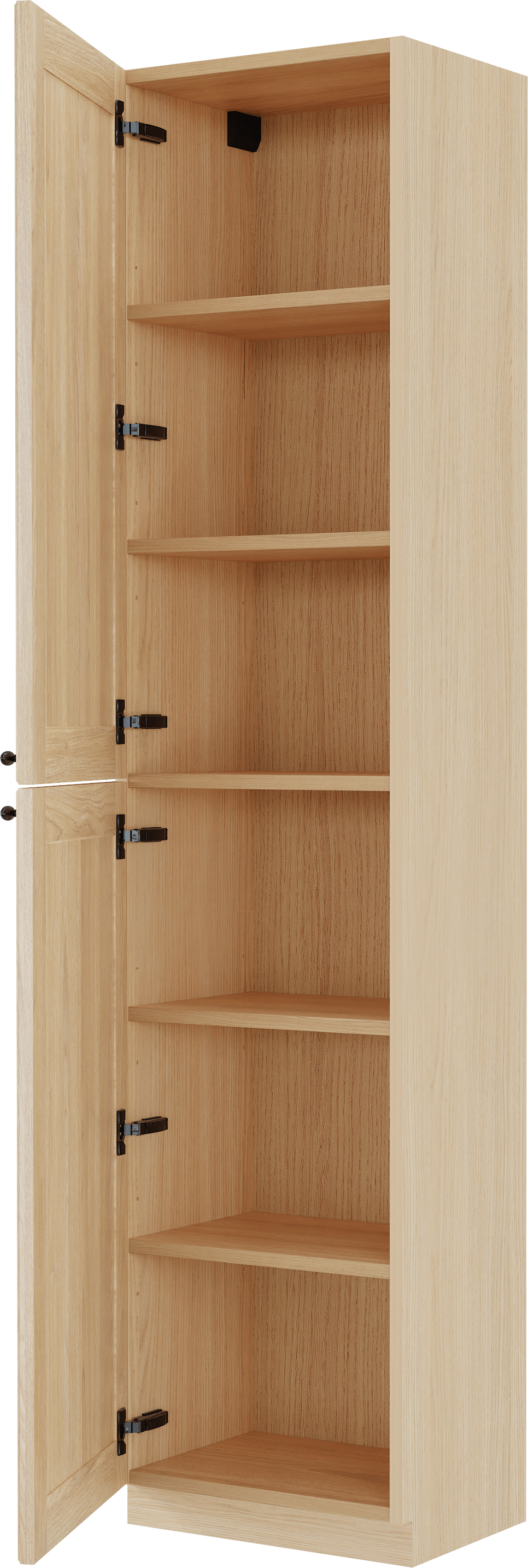 Balmani Lemon Badhochschrank: Stehend, Links, Naturbelassene Eiche Furnier, 45 x 35 x 195 cm