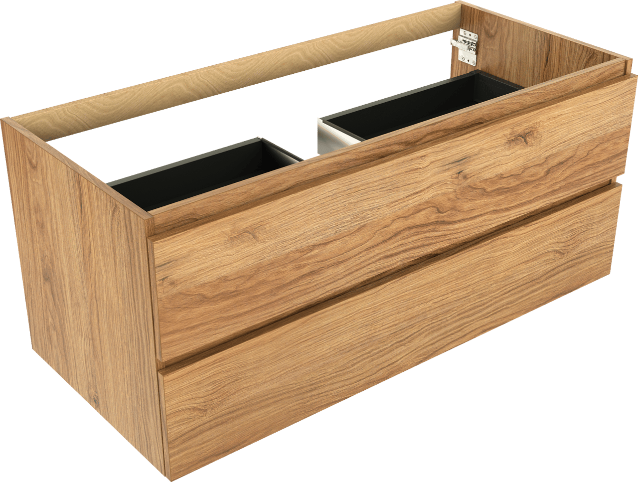 Balmani Lucida meuble sous-lavabo suspendu 120 x 55 cm teck 2 tiroirs