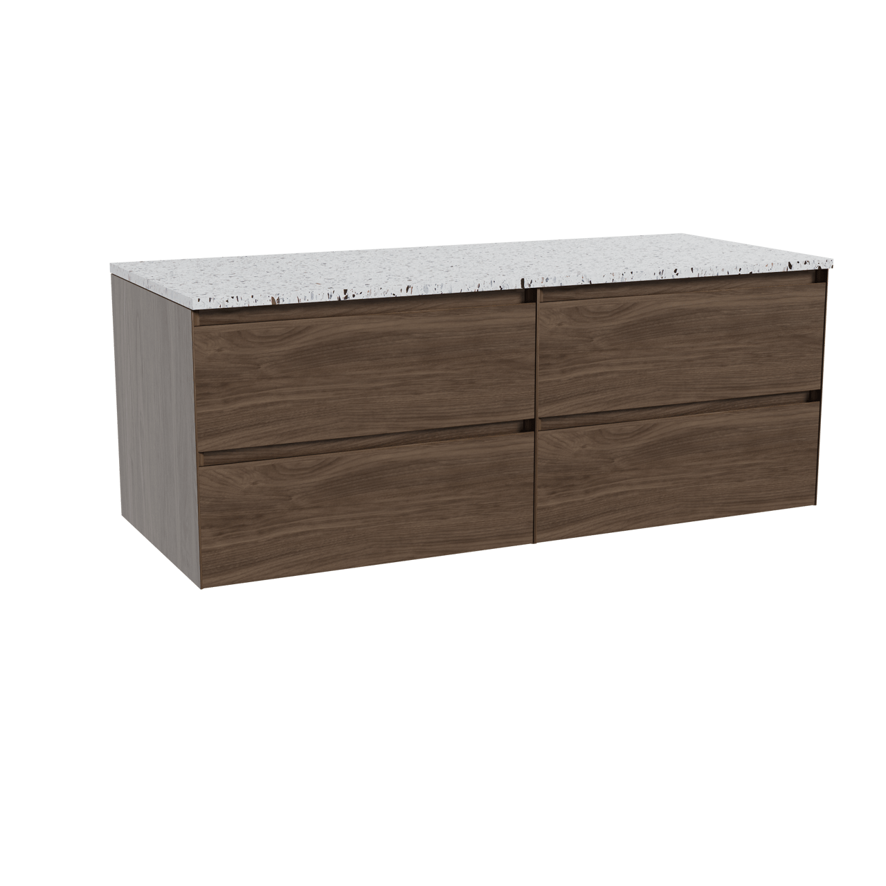 Balmani Mitra meuble salle de bains avec tablette pour vasques Stretto