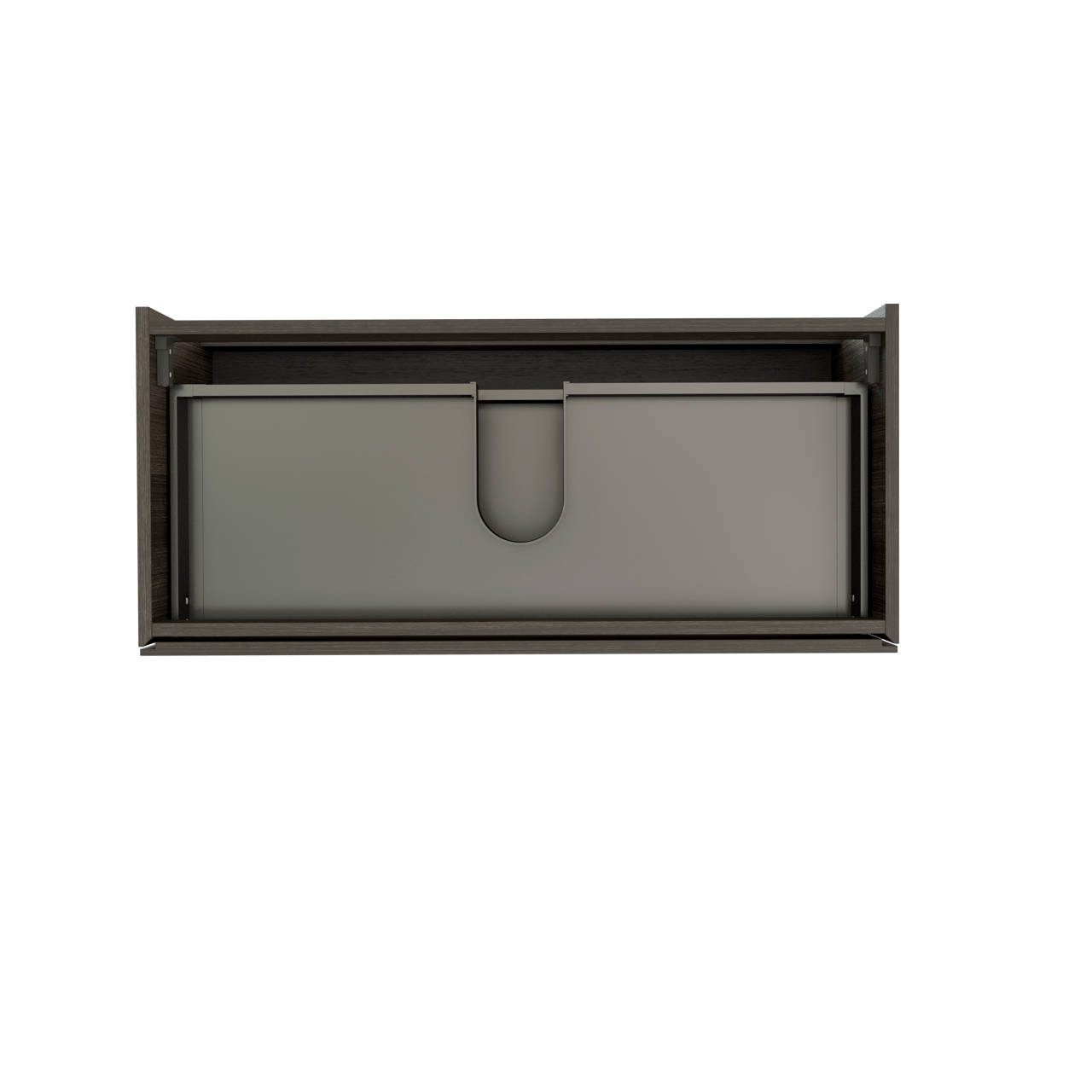 Storke Edge zwevende wastafelonderkast 100 x 46 cm donkere eik 2 lades