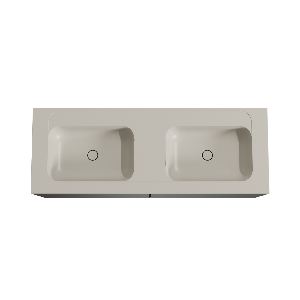 Balmani Mitra meuble salle de bains suspendu 150 x 55 cm noir mat avec Tablo Strada double vasque en marbre composite soie grise