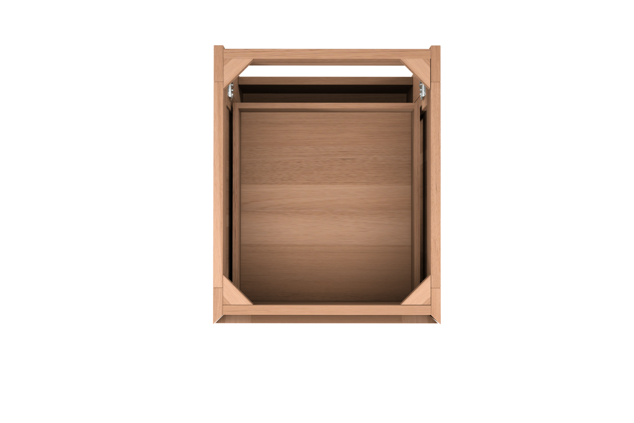 Balmani Mitra zwevende wastafelonderkast 45 x 55 cm teak 2 lades