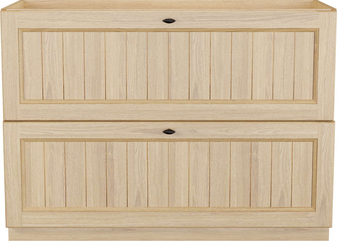 Balmani Lemon meuble sous-lavabo a poser 120 x 55 cm Placage chêne naturel 2 tiroirs