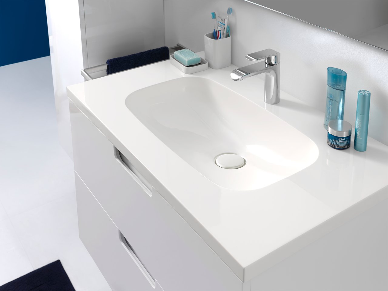 Blaufoss Eleganza Waschtisch-Armatur, Chrom glänzend