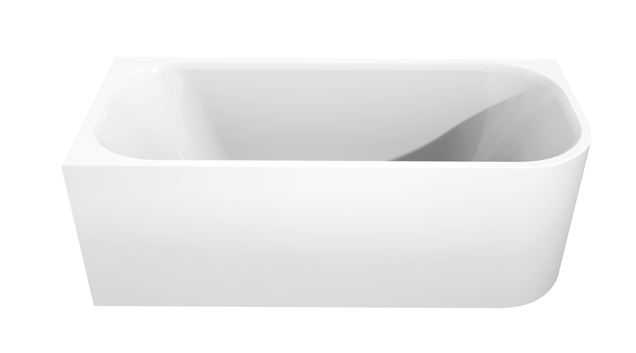 Luca Varess Mezzo tweepersoons hoekbad links 180 x 80 cm acryl glanzend wit