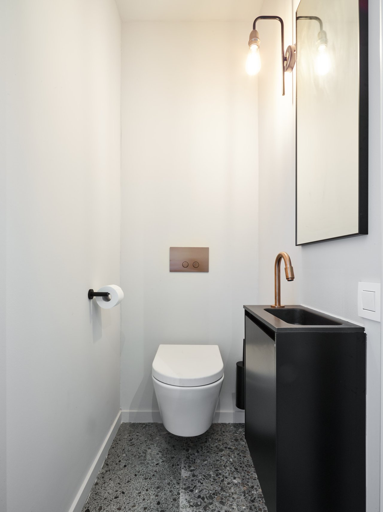 Storke Edge meuble lave-mains suspendu 40 x 22 cm Noir Mat